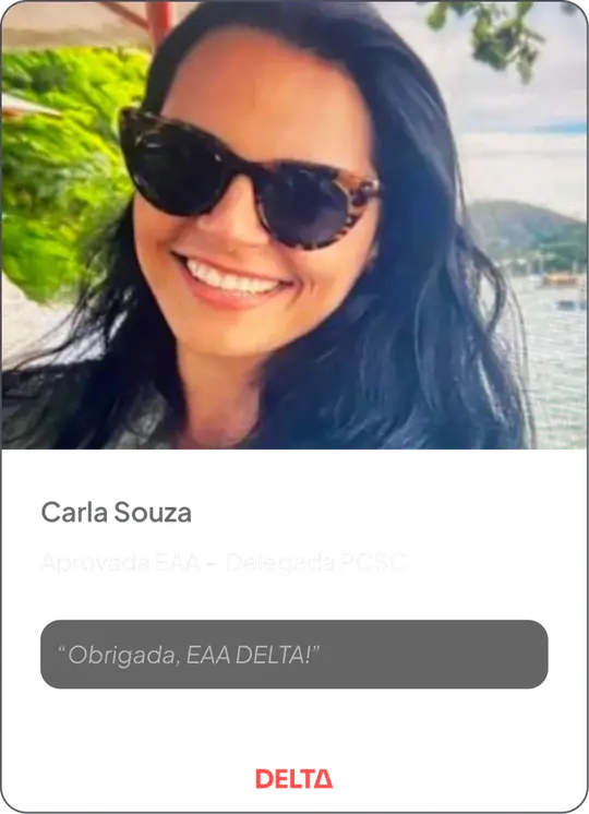 Carla Souza — Aprovada EAA, Delegada PCSC